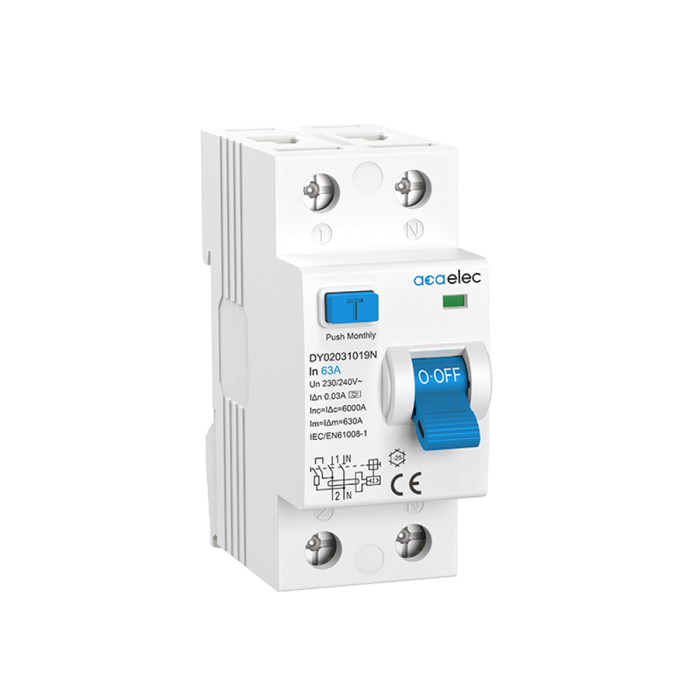 RCCB 2X63A 30mA 2M A-TYPE