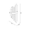 ΕΠΙΤΟΙΧΟ Φ/Σ 2XE14 ΚΡΥΣΤΑΛΛΟ + ΧΡΥΣΟ ΜΕΤ/ΚΟ 22X13X54CM EMPIRE