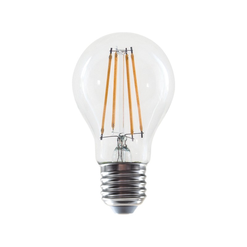 FILAMENT LED A60 6W 4000K 230V AC 830LM RA80 30000HRS 360° 1xE27 1xE27