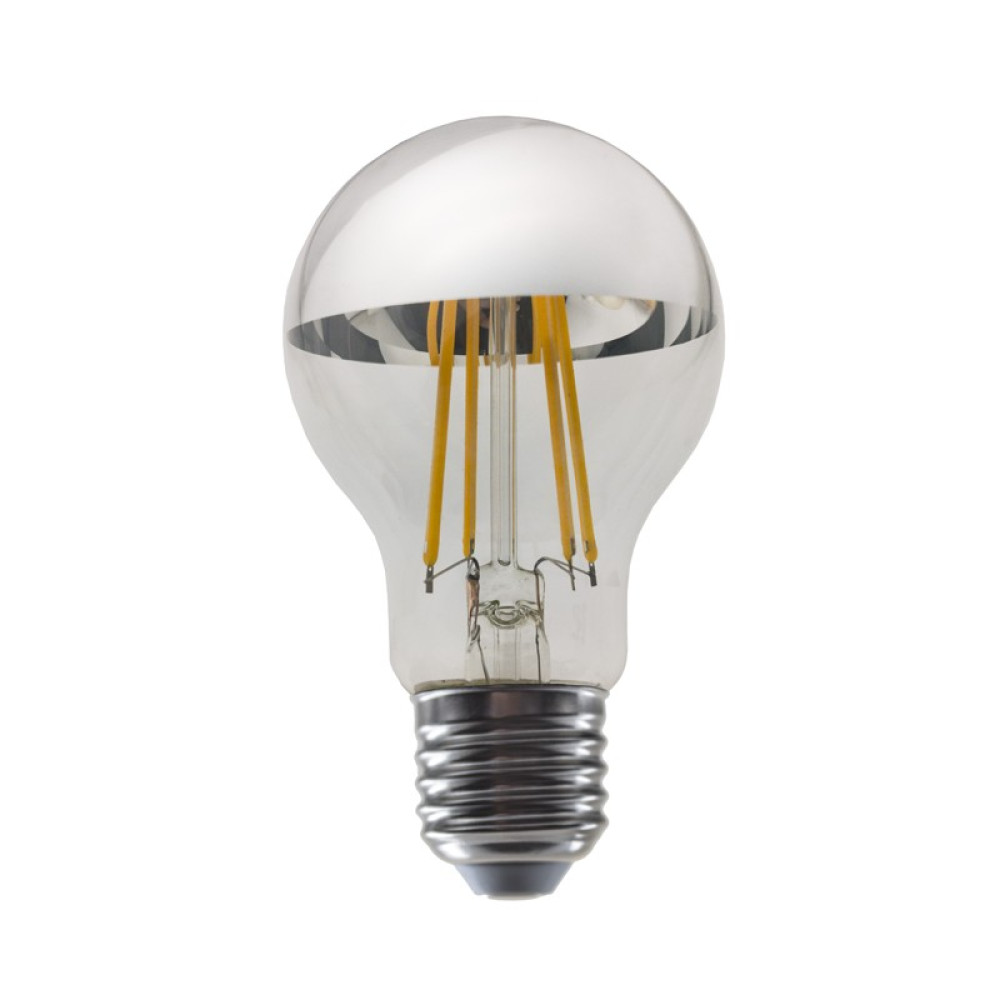 FILAMENT LED ΑΣΗΜΙ DIM A60 8W 2700K 230V AC 900LM RA80 30000HRS 180° 1xE27