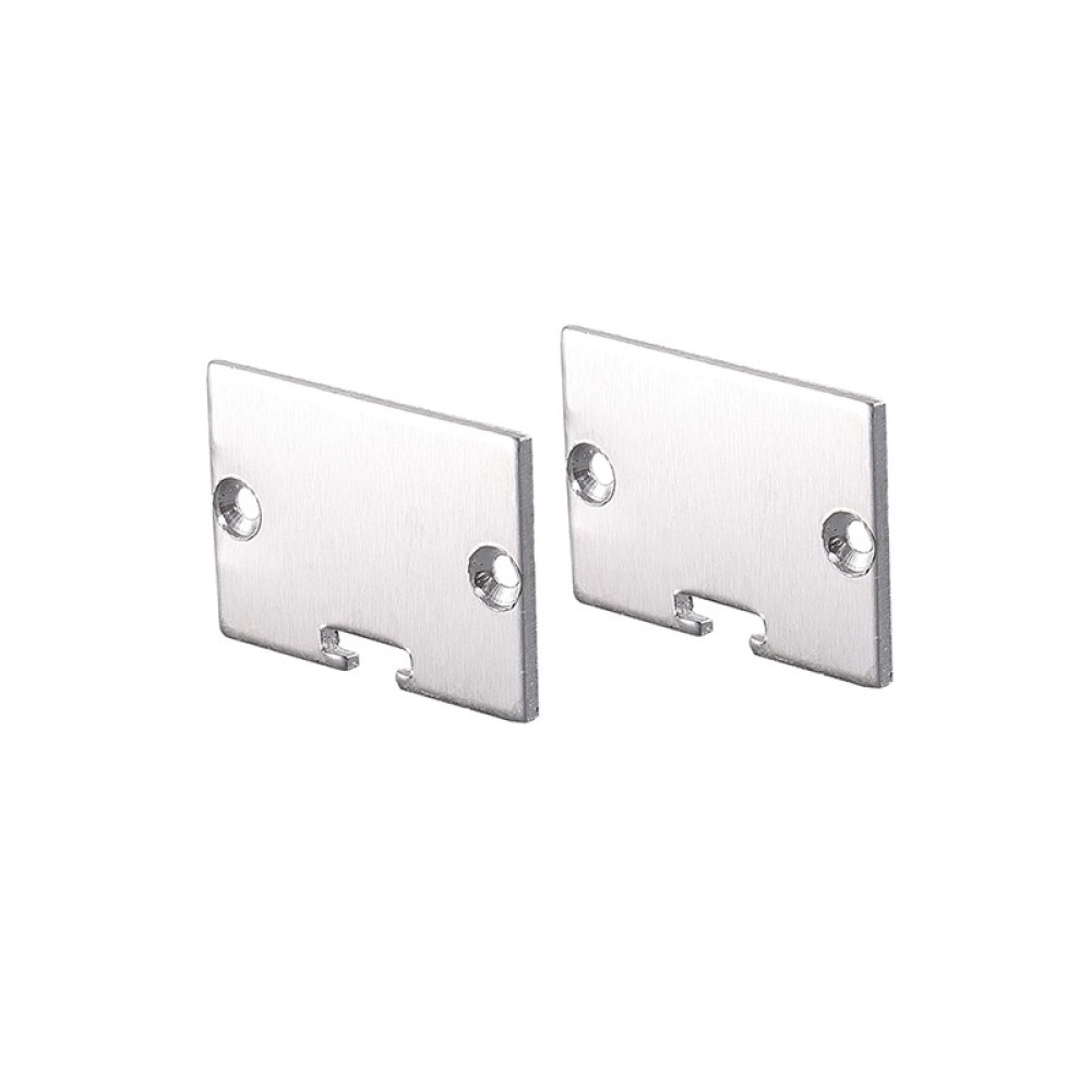 SET OF WHITE ΠΛΑΣΤΙΚΟ END CAPS FOR P117, 1PC WITH HOLE &amp; 1PC WITHOUT HOLE