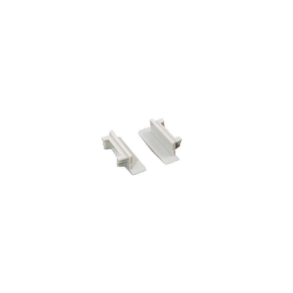 SET OF WHITE ΠΛΑΣΤΙΚΟ END CAPS FOR P119, 1PC WITH HOLE &amp; 1PC WITHOUT HOLE