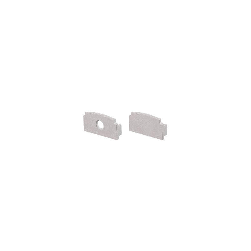 SET OF GREY ΠΛΑΣΤΙΚΟ END CAPS FOR P125 1PC WITH HOLE &amp; 1PC WITHOUT HOLE