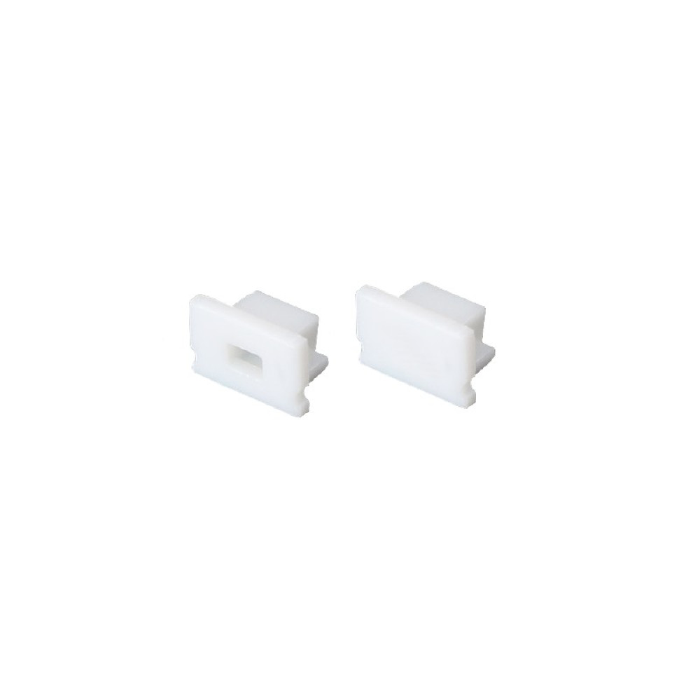 SET OF WHITE ΠΛΑΣΤΙΚΟ END CAPS FOR P127 1PC WITH HOLE &amp; 1PC WITHOUT HOLE