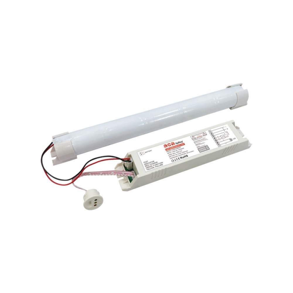 LED KIT ΑΣΦΑΛΕΙΑΣ 180MIN CONVERTER 10-80V MΑΧ.6W &amp; ΜΠΑΤΑΡΙΑ Ni-Cd 6V 3000mAh