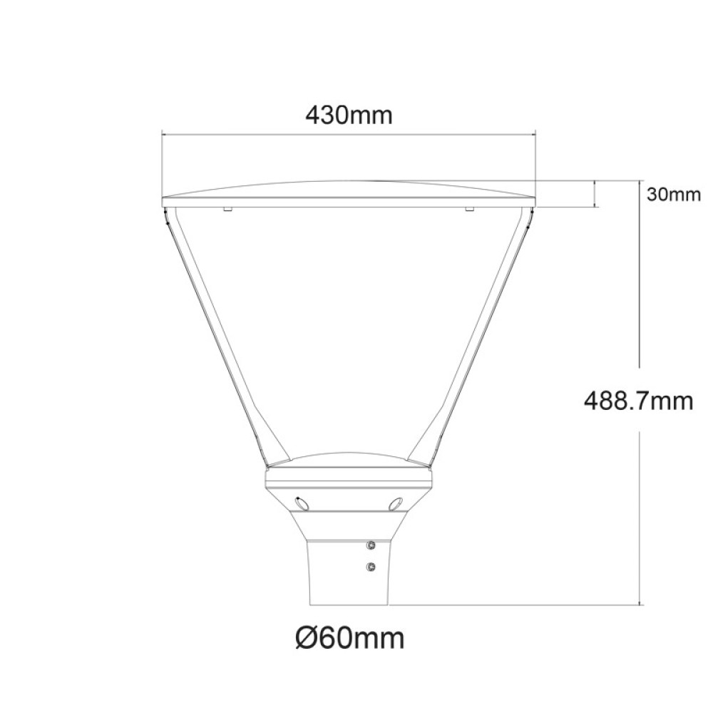 LED ΦΩΤΙΣΤΙΚΟ ΠΛΑΤΕΙΑΣ ΜΕ ΡΥΘΜΙΖΟΜΕΝΗ ΙΣΧΥ 230V AC30/40/50W 4000K 5100/6600/8000 LM/W Ra70 5YRS ΓΚΡΙ
