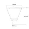 LED ΦΩΤΙΣΤΙΚΟ ΠΛΑΤΕΙΑΣ ΜΕ ΡΥΘΜΙΖΟΜΕΝΗ ΙΣΧΥ 230V AC30/40/50W 4000K 5100/6600/8000 LM/W Ra70 5YRS ΓΚΡΙ