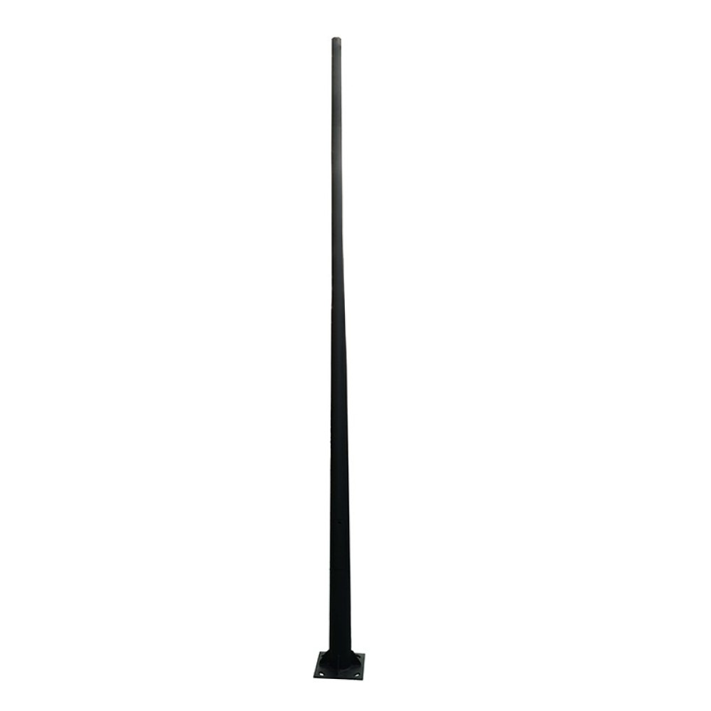 POLE - ΚΟΛΩΝΑ ΧΑΛΥΒΔΙΝΗ ΓΙΑ ΒΑΣΗ 300x300mm ΚΩΝΙΚΗ ME ΘΥΡΙΔΑ ΕΠΙΣΚΕΨΗΣ RAL 7016 Φ60x114x3000mm