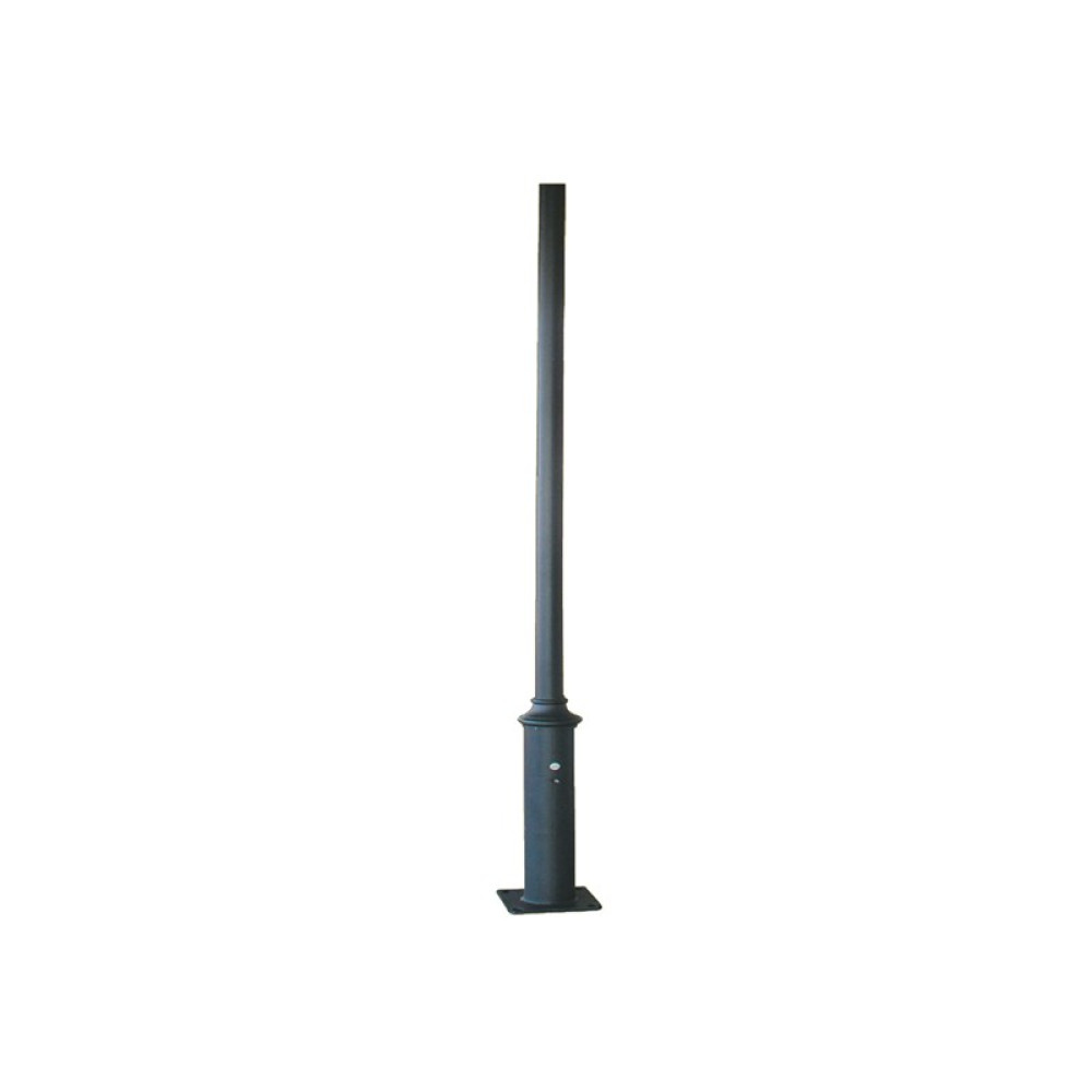 POLE SININ -  ΚΟΛΩΝΑ ΧΑΛΥΒΔΙΝΗ ΓΙΑ ΒΑΣΗ 200x200mm ΠΛΑΚΑ ΕΔΡΑΣΗΣ RAL 7016M Φ76x140x4000mm