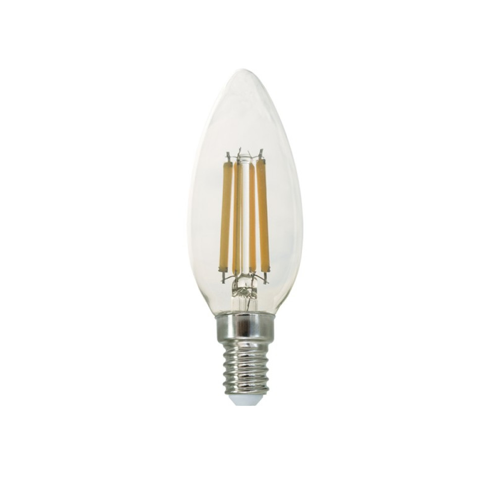 FILAMENT LED C35 7W 6500K 230V AC 900LM RA80 30000HRS 360° 1xE14