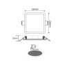 FLEXIBLE W SQUARE LED SLIM PANEL 19W 4000K 1500LM 230V AC Φ50-210 120° Ra80