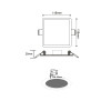 FLEXIBLE W SQUARE LED SLIM PANEL 9W 4000K 710LM 230V AC Φ50-100 120° Ra80