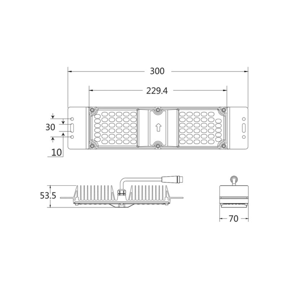 LED MODULE ΣΥΜΜΕΤΡΙΚΟΥ ΦΩΤΙΣΜΟΥ 230V AC 60W 6.000K 6.900LM 90˚ IP66 50.000HRS