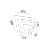 ΓΥΨΙΝΟ TRIMLESS ΦΩΤΙΣΤΙΚΟ ANDIE ΑΡΙΣΤΕΡΗ ΓΩΝΙΑ 20x20x5CM
