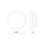 LED ΓΥΨΙΝΟ ΕΠΙΤΟΙΧΟ Φ/Σ ΦΥΣΙΚΟ 8W 570Lm 3000K Φ260Χ45 RAFA
