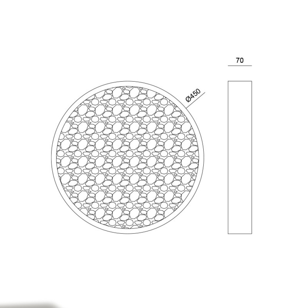 LED ΓΥΨΙΝΟ Φ/Σ ΟΡΟΦΗΣ-ΕΠΙΤΟΙΧΟ ΦΥΣΙΚΟ 24W 680Lm 3000K Φ450Χ70 MOND