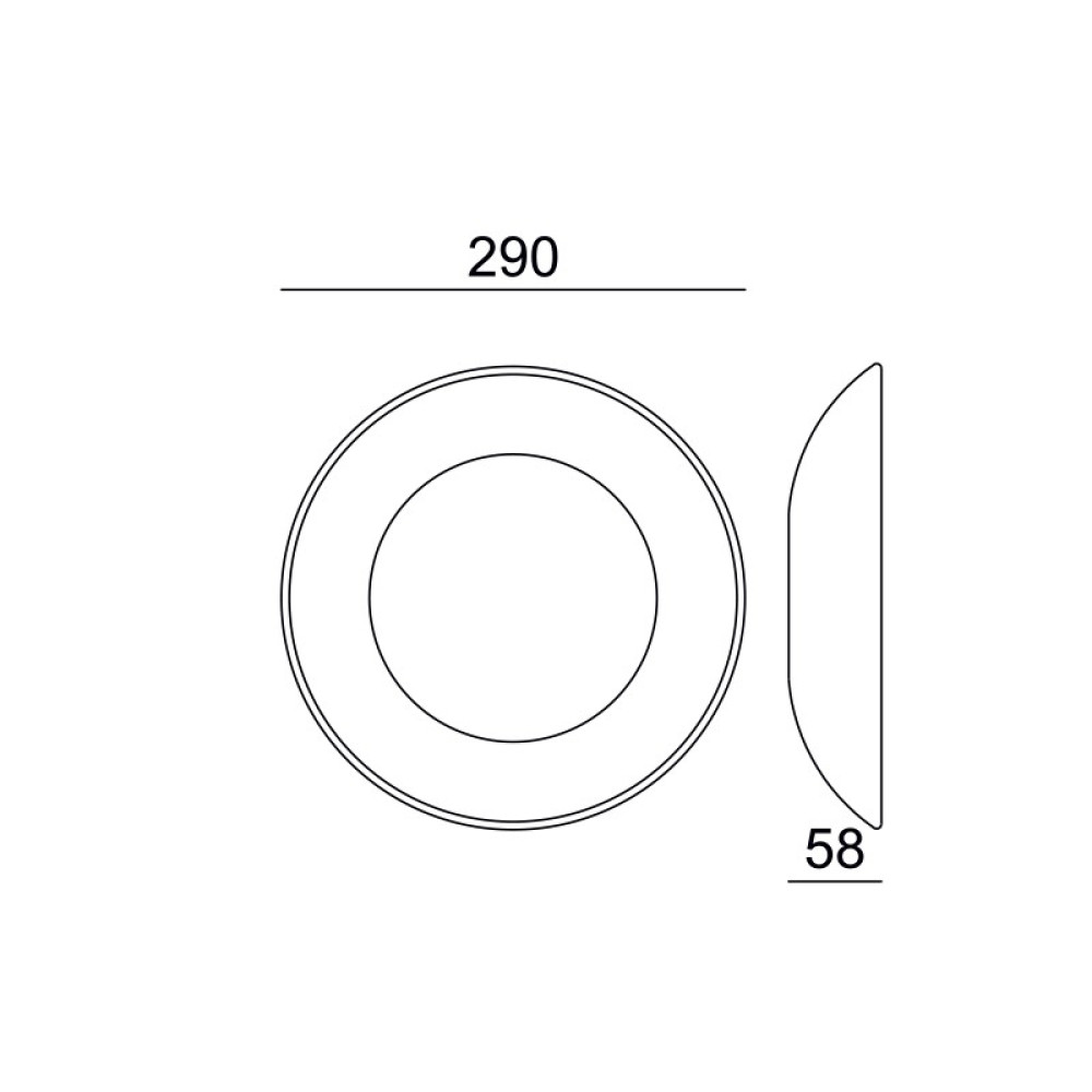 LED ΓΥΨΙΝΟ Φ/Σ PLACA LED 4W 3000K 350LM 230V AC RA80 Φ29x5,8CM
