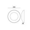 LED ΓΥΨΙΝΟ Φ/Σ PLACA LED 4W 3000K 350LM 230V AC RA80 Φ29x5,8CM