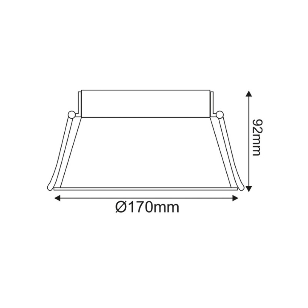 AR111 TRIMLESS - ΣΠΟΤ ΚΡΥΦΟΥ ΦΩΤΙΣΜΟΥ ΑΤΣΑΛΙ ΜΑΥΡΟ Φ170x92mm