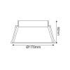 AR111 TRIMLESS - ΣΠΟΤ ΚΡΥΦΟΥ ΦΩΤΙΣΜΟΥ ΑΤΣΑΛΙ ΜΑΥΡΟ Φ170x92mm