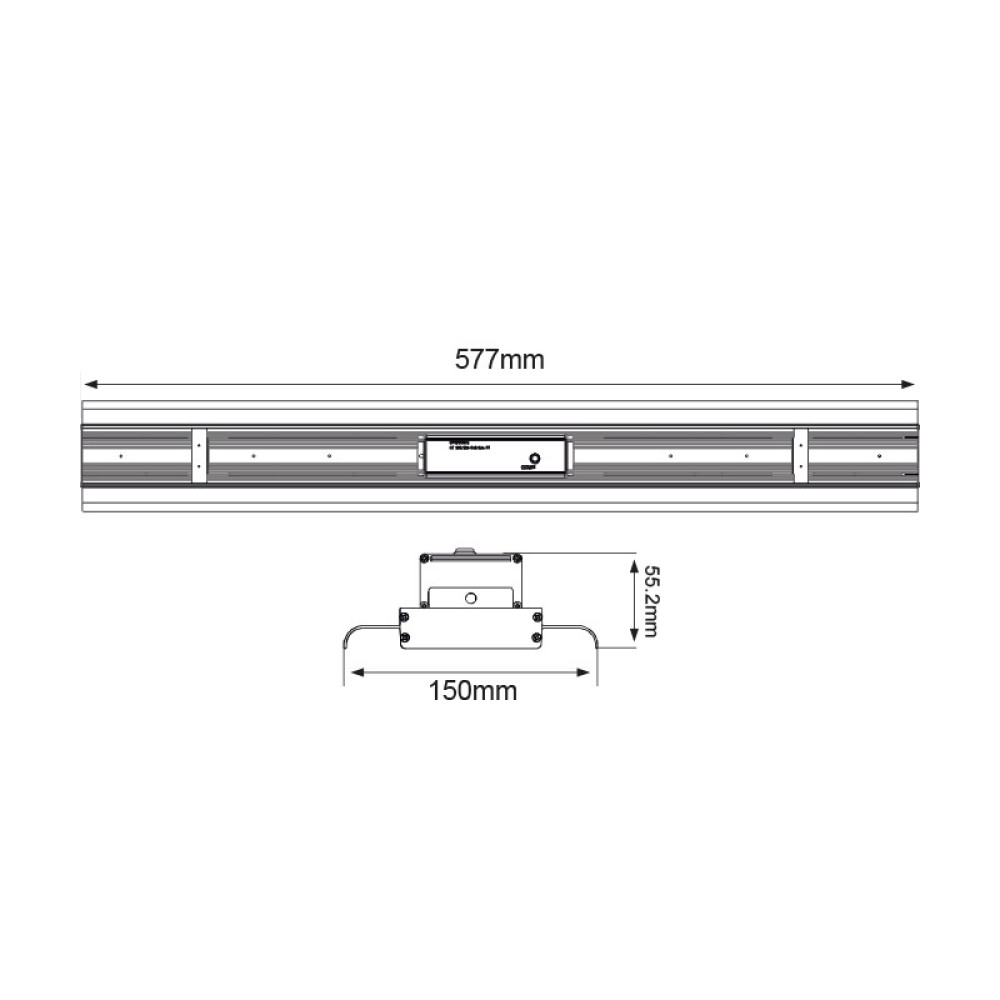 ΓΡΑΜΜΙΚΟ ΦΩΤΙΣΤΙΚΟ LED 100W 16000LM 5000K 30°X90° CRI 80 5 YEARS PHILLIPS LED SOSEN DRIVER ΛΕΥΚΟ