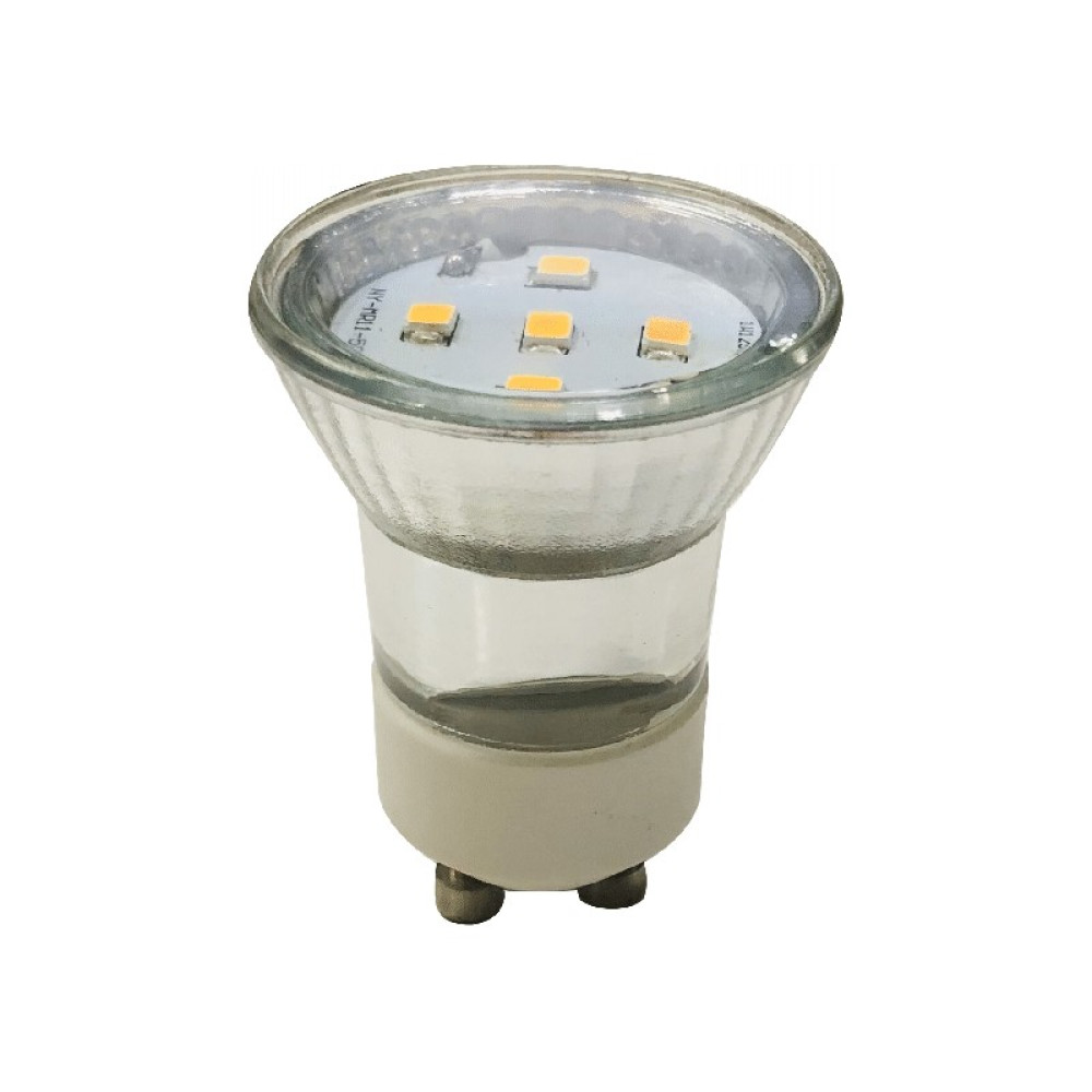 LED SMD ΓΥΑΛΙΝΟ MINI 3W 6000K 230V AC 280LM RA80 30000HRS 120° ΓΥΑΛΙΝΟ 1xGU10