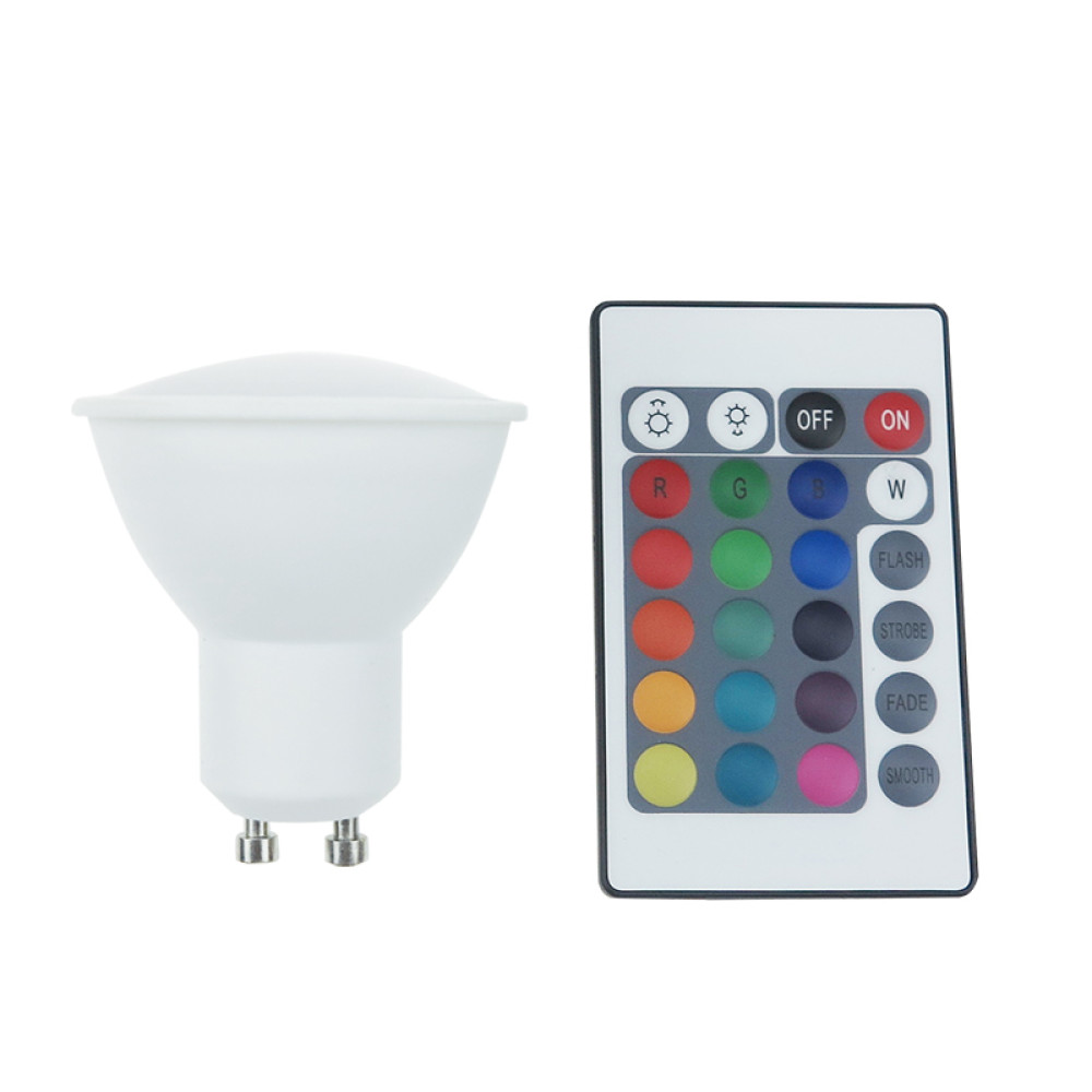LED SMD 5W IR RGB 3000K 230V AC 400LM RA80 30000HRS 75°  1xGU10