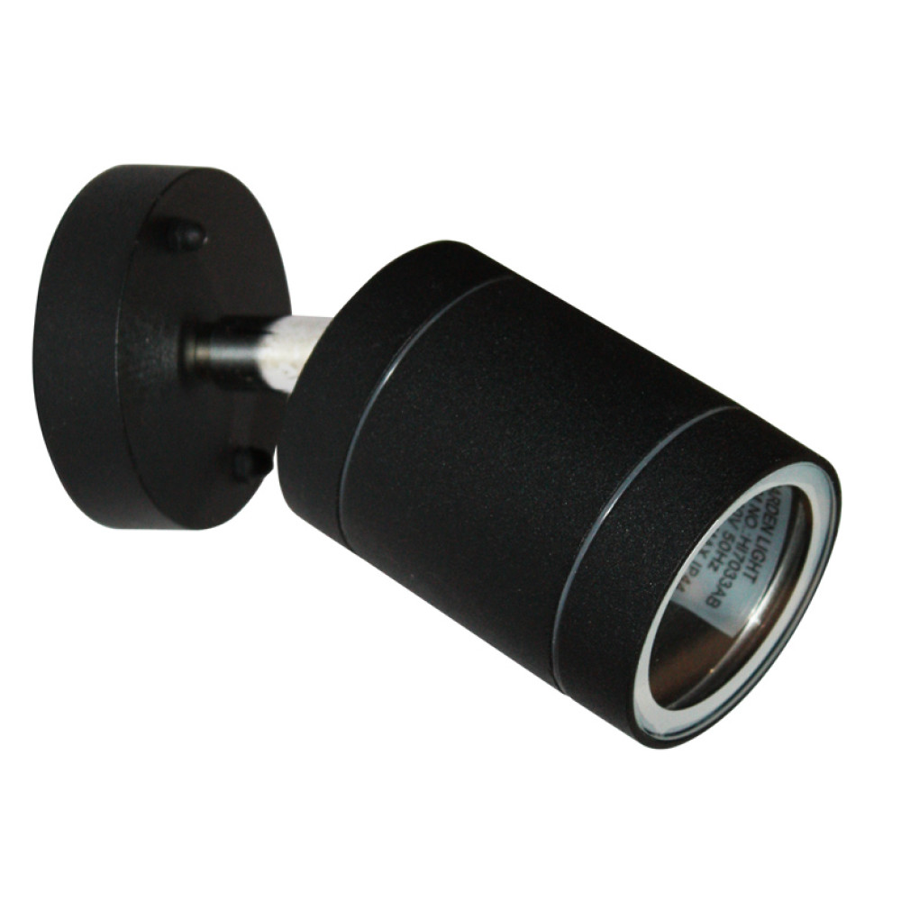 ΣΠΟΤ ΤΟΙΧΟΥ ΑΛΟΥΜΙΝΙΟ ΑΜΜΩΔΕΣ ΜΑΥΡΟ ΣΥΜΒΑΤΙΚΟ 1xGU10 IP54 75x64x155mm