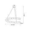 ΚΡΕΜΑΣΤΟ Φ/Σ LED 40W 3000LM 3000K IP20 ΧΡΥΣΟ ΑΛΟΥΜΙΝΙΟ + ΑΚΡΥΛΙΚΟ