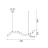 ΚΡΕΜΑΣΤΟ Φ/Σ LED 20W 1500LM 3000K IP20 ΧΡΥΣΟ ΑΛΟΥΜΙΝΙΟ + ΑΚΡΥΛΙΚΟ