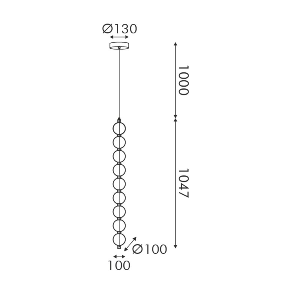 ΚΡΕΜΑΣΤΟ Φ/Σ  LED 14W 1050LM 3000K IP20 ΧΡΥΣΟ ΑΛΟΥΜΙΝΙΟ + ΑΚΡΥΛΙΚΟ