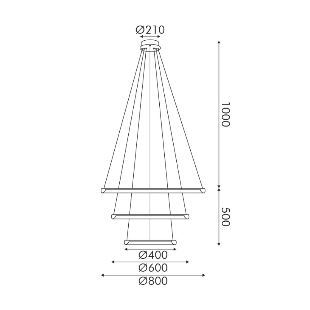 HARMONY-ΦΩΤΙΣΤΙΚΟ ΚΡΕΜΑΣΤΟ ΧΡΥΣΟ ΑΛΟΥΜΙΝΙΟΥ LED SMD 60W CCT 4800LM IP20 Φ800X1500MM