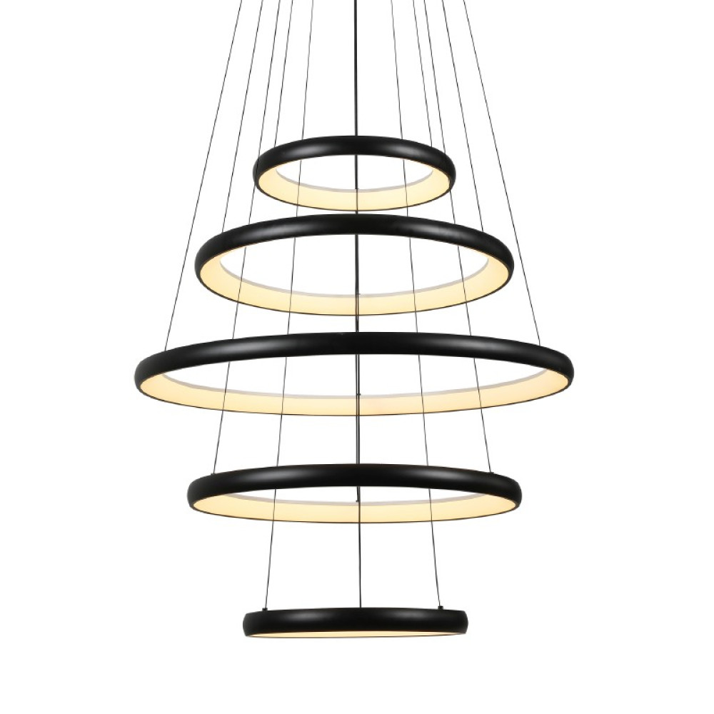 HARMONY-ΦΩΤΙΣΤΙΚΟ ΚΡΕΜΑΣΤΟ ΜΑΥΡΟ ΑΛΟΥΜΙΝΙΟΥ LED SMD 80W CCT 6400LM IP20 Φ800X1900MM