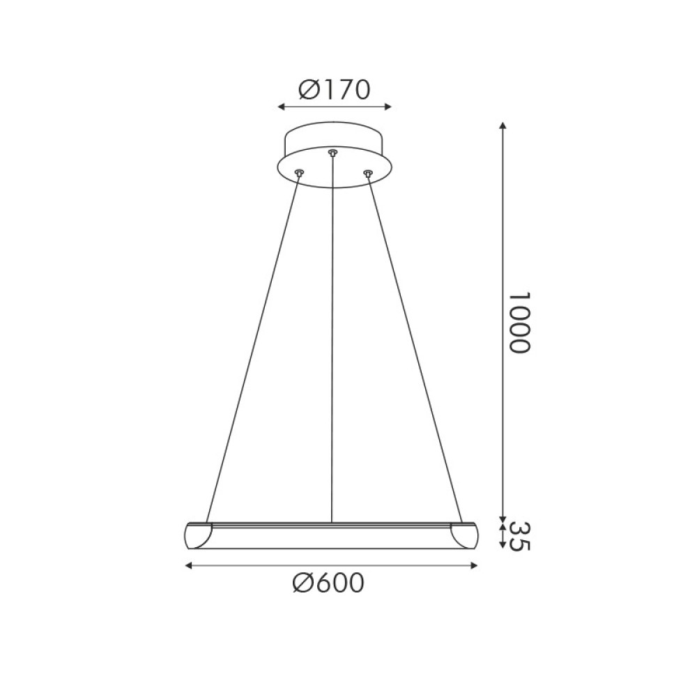 HARMONY-ΦΩΤΙΣΤΙΚΟ ΚΡΕΜΑΣΤΟ ΧΡΥΣΟ ΑΛΟΥΜΙΝΙΟΥ LED SMD 24W CCT 2500M IP20 Φ600Χ1000ΜΜ