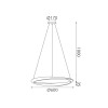 HARMONY ΚΡΕΜΑΣΤΟ Φ/Σ LED 32W 2500LM CCT IP20 ΧΡΥΣΟ ΜΕΤΑΛΛΙΚΟ + ΑΚΡΥΛΙΚΟ