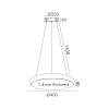 ΚΡΕΜΑΣΤΟ Φ/Σ LED 32W 2560LM  ΜΑΥΡΟ ΜΕΤ/ΚΟ D40XH8CM KALLISTA