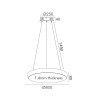 ΚΡΕΜΑΣΤΟ Φ/Σ LED 70W 5600LM  ΜΑΥΡΟ ΜΕΤ/ΚΟ D80XH8CM KALLISTA