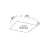 ΟΡΟΦΗΣ Φ/Σ LED 40W 4000LM CCT ΜΑΥΡΟ ΜΕΤ/ΚΟ 48X48XH13CM EMERY