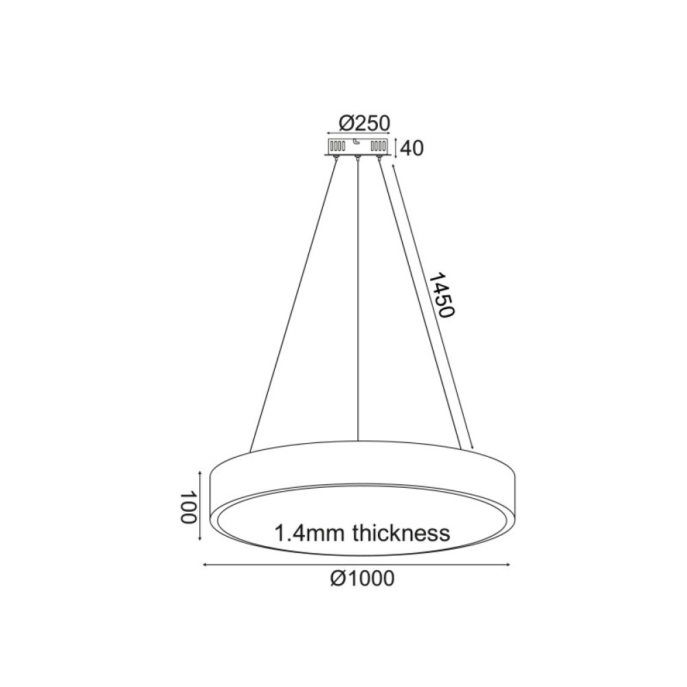 ΚΡΕΜΑΣΤΟ Φ/Σ LED 100W 9500LM CCT ΛΕΥΚΟ ΜΕΤ/ΚΟ D100XH120CM OPTIMUS