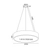 ΚΡΕΜΑΣΤΟ Φ/Σ LED 32W 3180LM CCT ΜΑΥΡΟ ΜΕΤ/ΚΟ D35XH140CM OPTIMUS