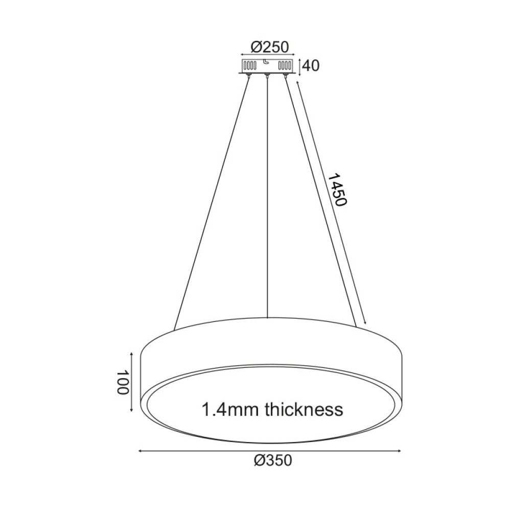 ΚΡΕΜΑΣΤΟ Φ/Σ LED 32W 3180LM CCT ΛΕΥΚΟ ΜΕΤ/ΚΟ D35XH140CM OPTIMUS