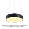 ΚΡΕΜΑΣΤΟ Φ/Σ LED 50W 4800LM CCT ΜΑΥΡΟ ΜΕΤ/ΚΟ D50XH135CM OPTIMUS
