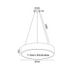 ΚΡΕΜΑΣΤΟ Φ/Σ LED 50W 4800LM CCT ΜΑΥΡΟ ΜΕΤ/ΚΟ D50XH135CM OPTIMUS
