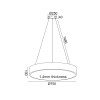 ΚΡΕΜΑΣΤΟ Φ/Σ LED 60W 5600LM CCT ΜΑΥΡΟ ΜΕΤ/ΚΟ D75XH130CM OPTIMUS
