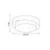 Φ/Σ ΟΡΟΦΗΣ LED 32W 2500LM CCT IP20 ΛΕΥΚΟ ΜΕΤΑΛΛΙΚΟ + ΑΚΡΥΛΙΚΟ
 FEEDO