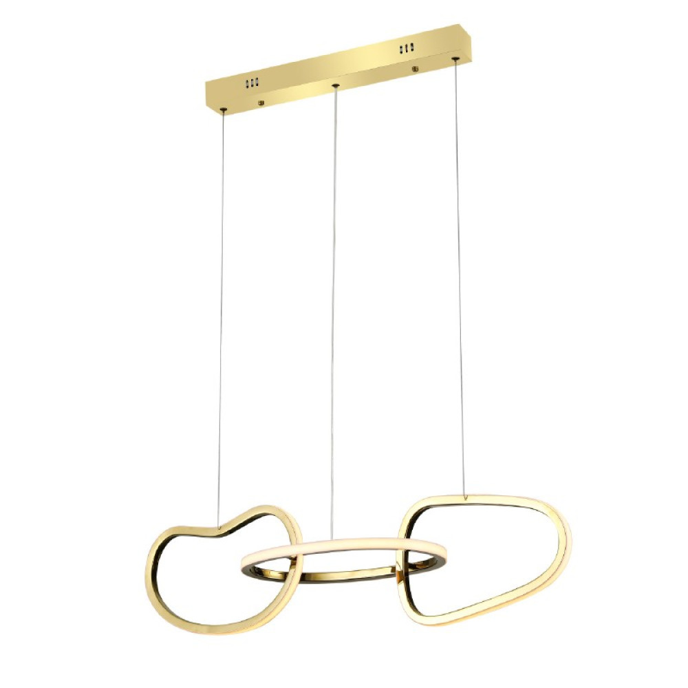 ΚΡΕΜΑΣΤΟ Φ/Σ LED 42W 3300LM CCT IP20  ΧΡΥΣΟ ΑΤΣΑΛΙ + ΑΚΡΥΛΙΚΟ