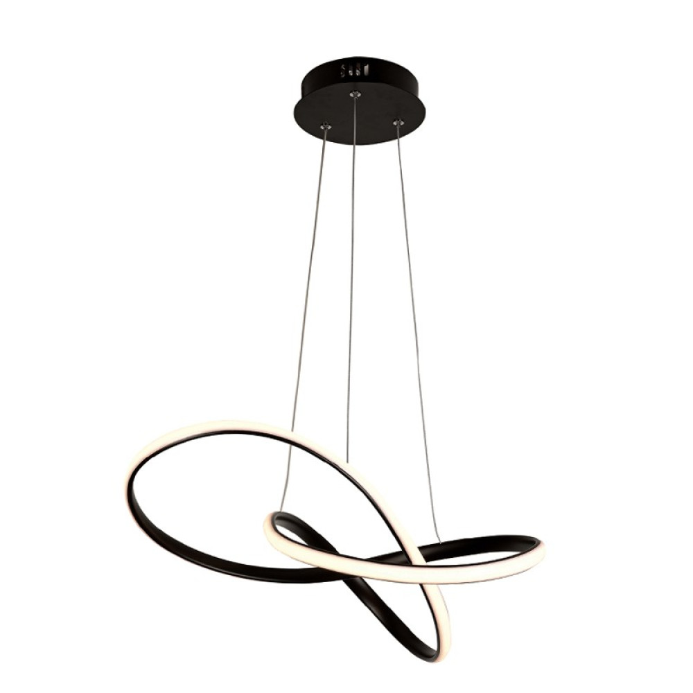 GORDIUS-ΦΩΤΙΣΤΙΚΟ ΚΡΕΜΑΣΤΟ ΜΑΥΡΟ ΑΛΟΥΜΙΝΙΟΥ LED SMD 48W 3000Κ 2880LM IP20 480Χ440Χ1200ΜΜ