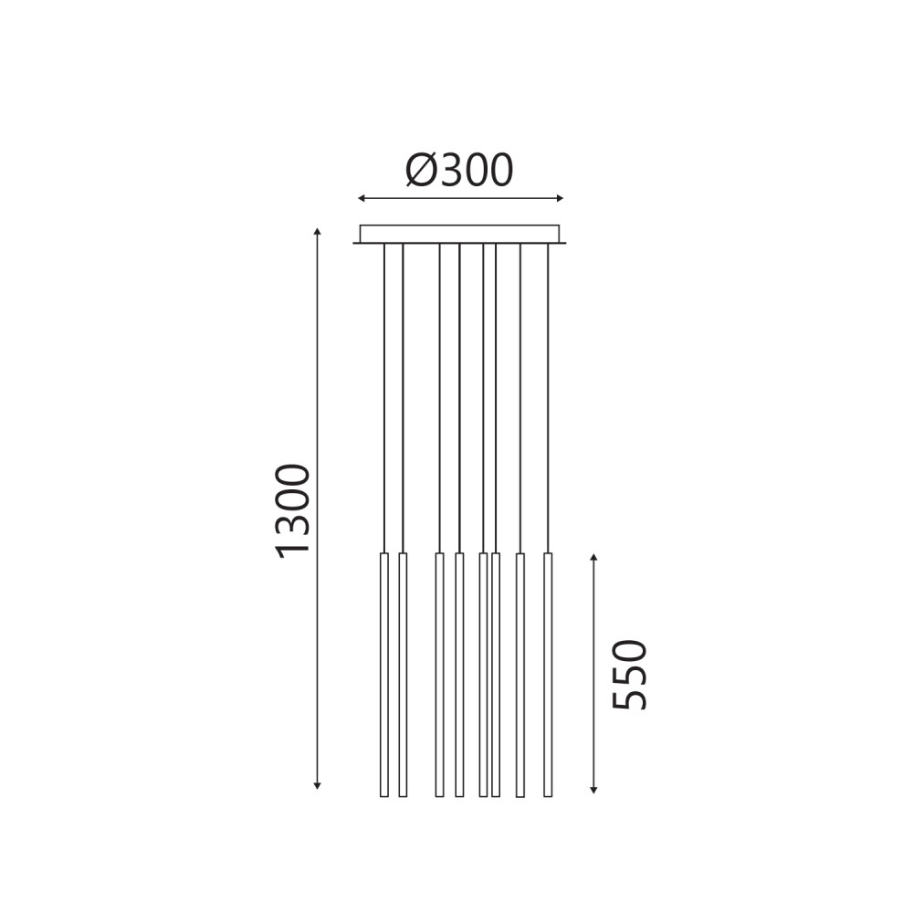 ΚΡΕΜΑΣΤΟ ΦΩΤΙΣΤΙΚΟ LED ACA KY011AC14WH ALICE ΑΜΜΩΔΕΣ ΛΕΥΚΟ ΑΛΟΥΜΙΝΙΟ 50W 2800K-3200K-4000K 2000LM IP20 D300MM H550MM