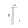ΚΡΕΜΑΣΤΟ ΦΩΤΙΣΤΙΚΟ LED ACA KY011AC14WH ALICE ΑΜΜΩΔΕΣ ΛΕΥΚΟ ΑΛΟΥΜΙΝΙΟ 50W 2800K-3200K-4000K 2000LM IP20 D300MM H550MM