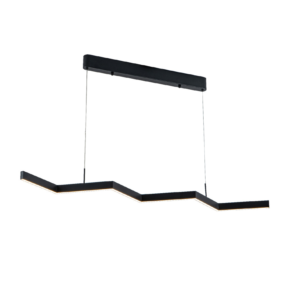 ΚΡΕΜΑΣΤΟ ΦΩΤΙΣΤΙΚΟ LED ACA KY011AD25BK ZIGZAG ΑΜΜΩΔΕΣ ΜΑΥΡΟ ΑΛΟΥΜΙΝΙΟ + ΣΙΛΙΚΟΝΗ 30W 2800K-3200K-4000K 1200LM IP20 1200MM